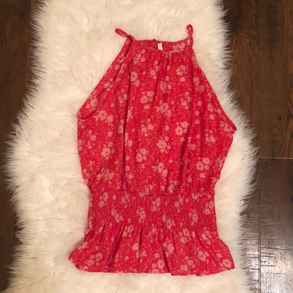 Lush Tops - NWOT Red floral tank top